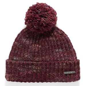 Bula Janelle burgundy pompom wool blend chunky tuque NWT